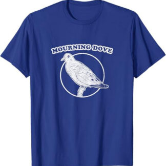 Retro Mourning Dove Design by Bird Fan T-Shirt Blue