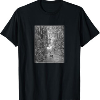 Paradise Lost "Nearer He Drew" Gustave Doré Art T-Shirt Black