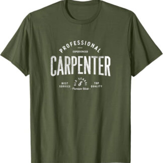Retro Professional Carpenter “Old School & Experienced” T-Shirt Olive