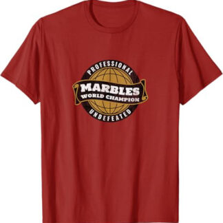 Retro Marbles World Champion “Undefeated” Professional T-Shirt Cranberry