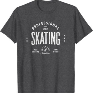 Retro Professional Urban Skating Vintage Skateboard T-Shirt Dark Heather