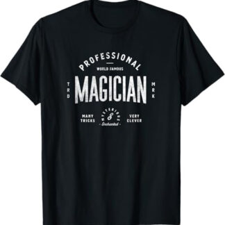 Retro Professional World Famous Magician Vintage Black