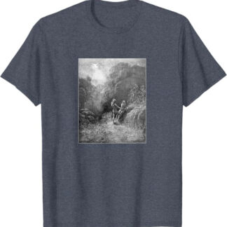 Paradise Lost "So Parted They" Gustave Doré Art T-Shirt Heather Blue