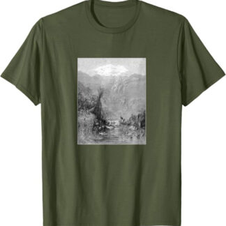Paradise Lost "The Tepid Caves" Gustave Doré Art T-Shirt Olive