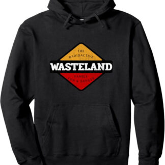 Retro Radioactive Wasteland “Family Fun & Danger” Sci-Fi Pullover Hoodie Black