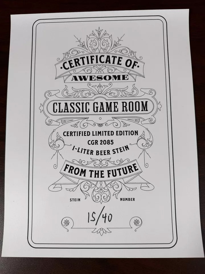 Classic Game Room 2085 The Beer Stein